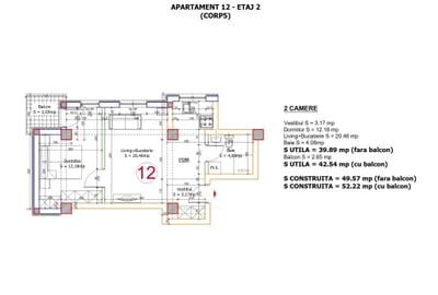 Apartament cu 2 camere în Central