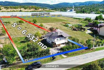 Casă individuală cu 5 camere cu Teren 6532 Mp în Cernești