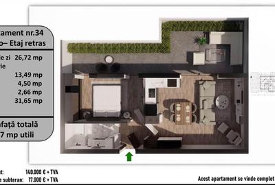 Apartament cu 2 camere decomandat în Tractorul