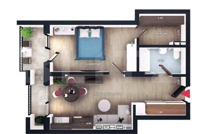 Apartament cu 2 camere semidecomandat în Florești - 1