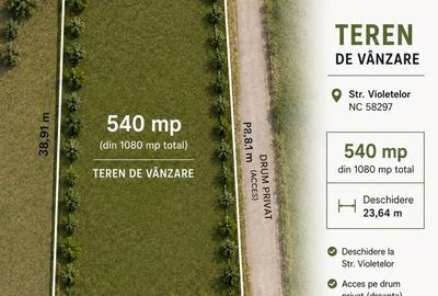 Teren de 540 mp, în Brănești
