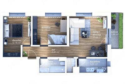 Apartament cu 3 camere decomandat în Timișoara