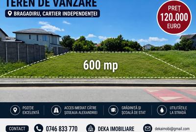 Teren Construcții intravilan de 600 mp, în Bragadiru - 2