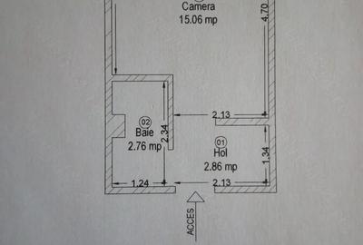 Garsonieră nedecomandată în Aradului