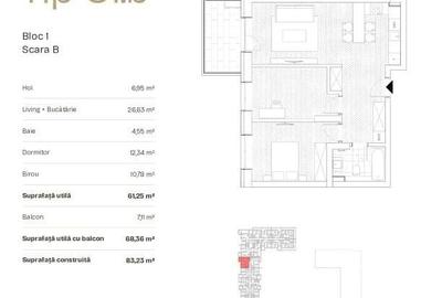 Apartament cu 3 camere în Ghencea