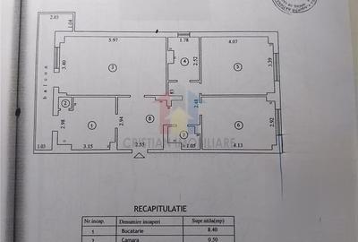 Apartament cu 3 camere în Central