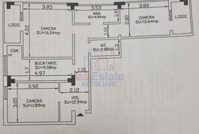 Apartament cu 3 camere decomandat în Podul de Fier