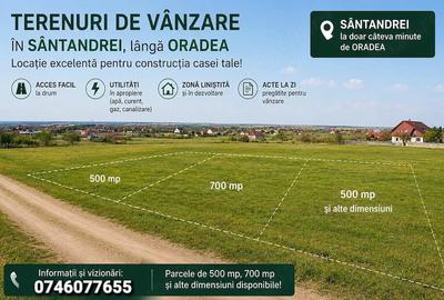 Teren de 700 mp, în Sântandrei