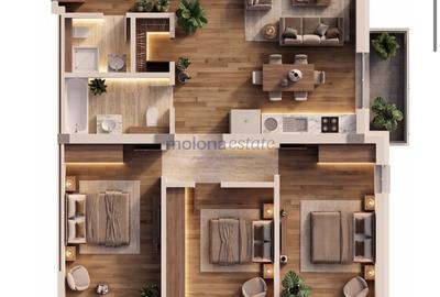 Apartament cu 4 camere semidecomandat în Mărăști