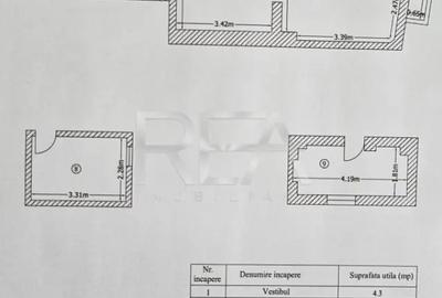 Apartament cu 2 camere semidecomandat în Dudești