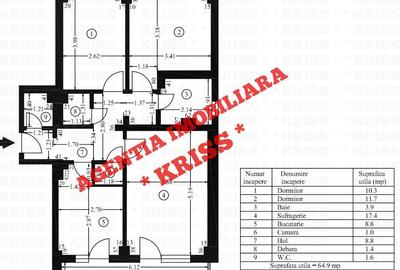 Apartament cu 3 camere în Găvana - 1