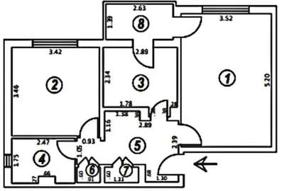 Apartament cu 2 camere decomandat în Sărari