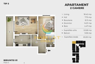 Apartament cu 2 camere decomandat în Vest