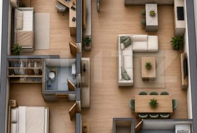 Apartament cu 3 camere decomandat în Tudor