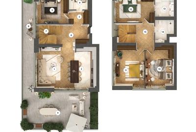 Penthouse cu 5 camere decomandat în Pipera - 2