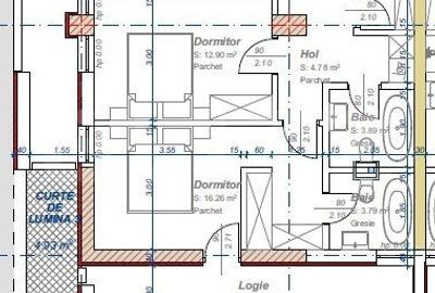 Apartament cu 3 camere semidecomandat în Aradului
