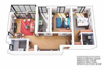 Apartament cu 3 camere decomandat, mobilat în Chiajna - 16