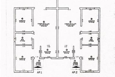 Duplex cu 3 camere cu Canalizare în Moșnița Nouă - 1