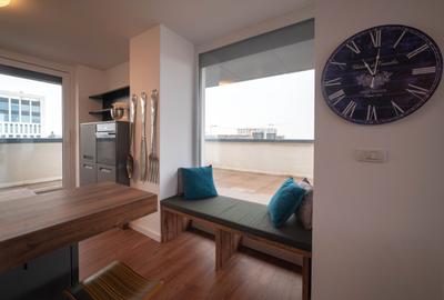 Penthouse cu 3 camere semidecomandat, mobilat în Torontalului - 9