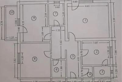 Apartament cu 3 camere decomandat în Central