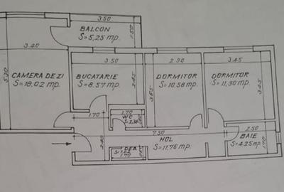Apartament cu 3 camere decomandat în Poarta 6 - 12