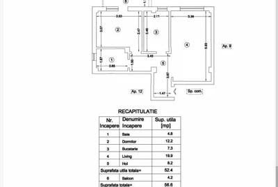 Apartament cu 2 camere decomandat în Vișani