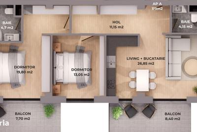 Apartament cu 3 camere în Băneasa - 15