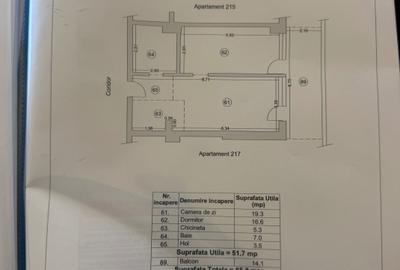 Apartament cu 2 camere în Nord