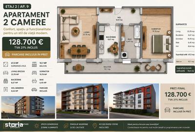 Apartament cu 2 camere în Tomis Plus - 2