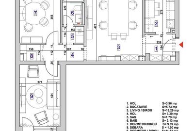 Apartament cu 3 camere semidecomandat în Drumul Taberei