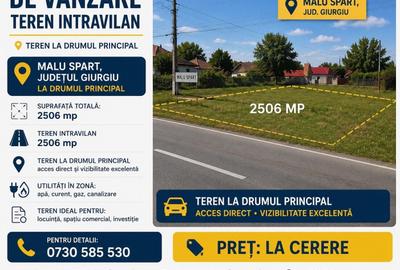 Teren de 2505 mp, în Malu Spart