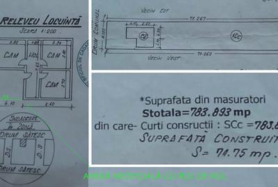 Casă cu 6 camere cu Teren 1340 Mp în Central