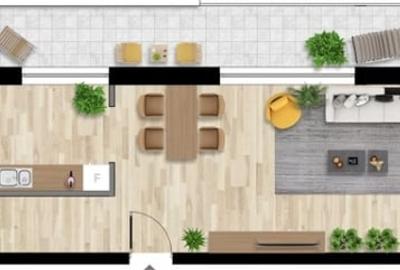 Apartament cu 3 camere în Între Lacuri