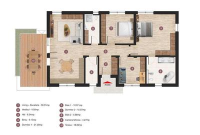 Casă cu 4 camere cu Teren 124 Mp în Ciolpani - 2