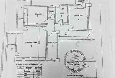 Apartament cu 3 camere în Central