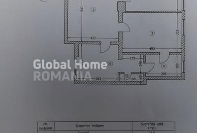 Apartament cu 3 camere semidecomandat în Universitate