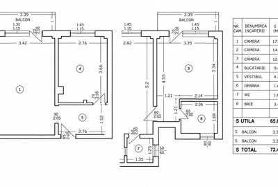 Apartament cu 3 camere decomandat, mobilat în Tineretului - 25