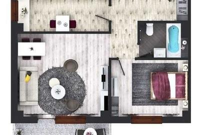Apartament cu 2 camere decomandat în Bucium