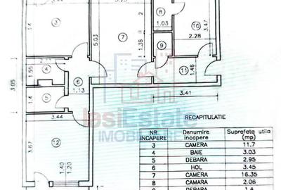 Apartament cu 3 camere decomandat în Filiași
