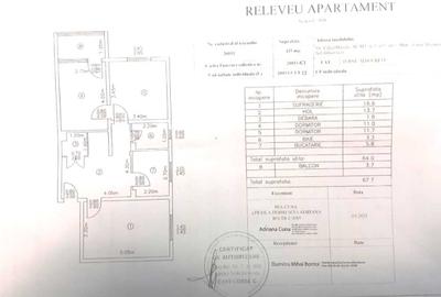 Apartament cu 3 camere decomandat în Central