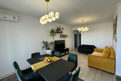 Apartament cu 3 camere semidecomandat, mobilat în UTA