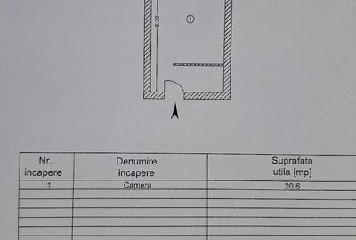 Garsonieră decomandată în Central
