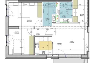 Apartament cu 3 camere semidecomandat în Cotroceni