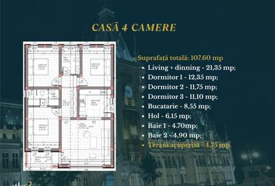Casă cu 4 camere cu Teren 460 Mp în Miroslava - 1