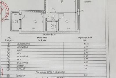 Apartament cu 3 camere semidecomandat în Republicii