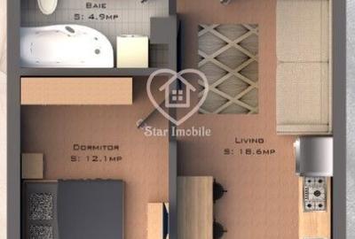 Apartament cu 2 camere decomandat în Bârnova - 4