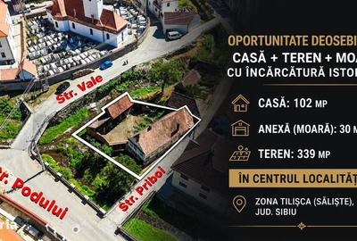 Casă cu 3 camere cu Teren 339 Mp în Tilișca