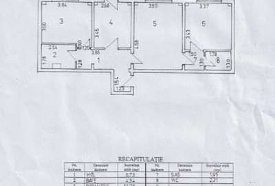 Apartament cu 3 camere semidecomandat în Plantelor - 1