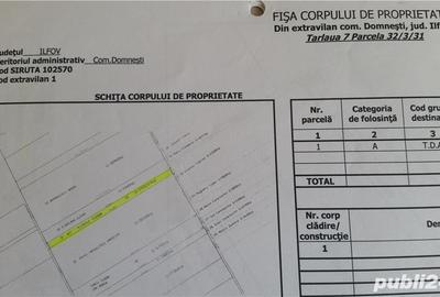 Teren de 3720 mp, în Domnești