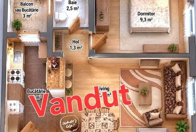 Apartament cu 2 camere semidecomandat în Kogălniceanu